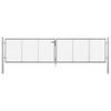 vidaXL Hageport galvanisert st&aring;l 400x75 cm s&oslash;lvfarget