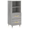 vidaXL Highboard gr&aring; sonoma 34,5x34x180 cm konstruert tre