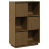 vidaXL Highboard honningbrun 74x35x117 cm heltre furu