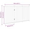 vidaXL Hundeport sammenleggbar 3 paneler svart 150 cm heltre gran