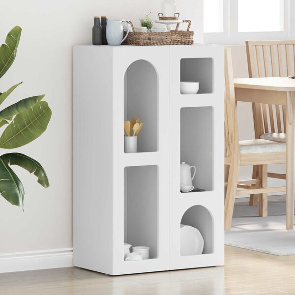 vidaXL Serviesskap Hvit 59 x 35 x 100,5 cm Konstruert tre