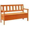 vidaXL Utend&oslash;rs benk med lagring Brun 119 x 44 x 76 cm Massiv furu