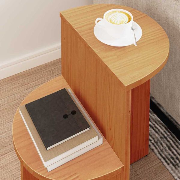 vidaXL Kaffebord Vokset Brun 50 x 40 x 50 cm Heltre furu