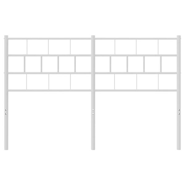 vidaXL Utskiftbar sengegavl i metall hvit 135 cm