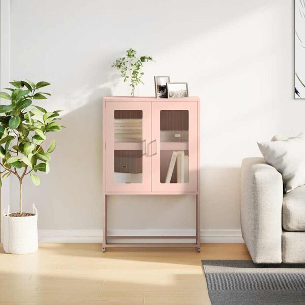vidaXL Highboard Rosa 68x39x107 cm Stål