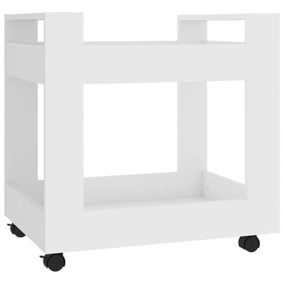 vidaXL Tralle til skrivebord hvit 60x45x60 cm konstruert tre