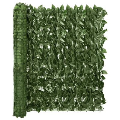 vidaXL Balkongskjerm med mørkegrønne blader 200x100 cm