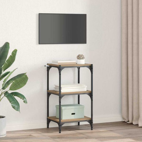 vidaXL Bokskap artisan eik 40 x 33 x 70,5 cm Ingeni&oslash;rtre og jern