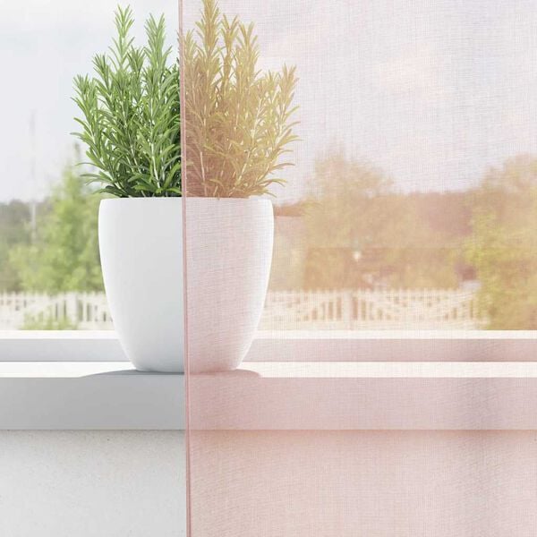 vidaXL Voilegardiner med hemper 2 stk lyserosa 140x245 cm