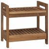 vidaXL Badehylle Naturlig 45 x 30 x 45 cm Massivt Teaktre