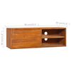 vidaXL Veggmontert TV-benk 180x30x30 cm heltre teak