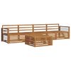 vidaXL Utend&oslash;rs sofa-sett 5 pcs Naturlig Solid akasietre
