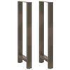 vidaXL Barbordben naturst&aring;l 2 stk 40x(110-111) cm st&aring;l