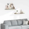 vidaXL Flytende vegghyller 2 stk eik 80x23,5x3,8 cm MDF