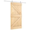vidaXL Skyved&oslash;r Naturlig og Hvit 100 x 210 cm Heltre furu