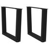 vidaXL Salongbordben V-formet 2 stk svart 60 x (42-43,3) cm st&aring;l