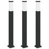 vidaXL Pullertlamper 3 stk 80 cm svart IP44