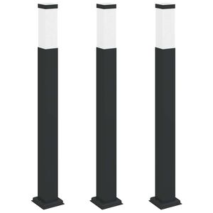 vidaXL Pullertlamper 3 stk 80 cm svart IP44