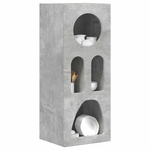 vidaXL Serviesskap Betonggr&aring; 40 x 35 x 100.5 cm Konstruert tre