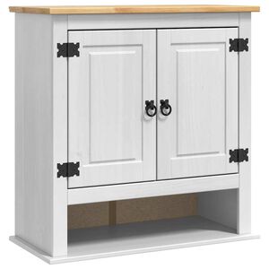 vidaXL Hengende skap CORONA Hvit 70 x 33 x 71,5 cm Heltre furu