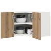 vidaXL Hengende skap med lagring Artisan eik og hvit 57 x 57 x 40 cm