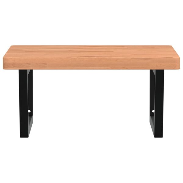 vidaXL Servanthylle veggmontert st&aring;l og heltre b&oslash;ketre