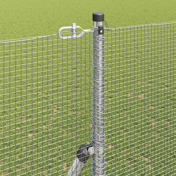 vidaXL Gjerde med innlegg. s&oslash;lv 1.6 x 25 m St&aring;l