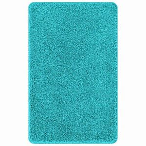 vidaXL Anti-skli badematte Turkis 50 x 80 cm PP