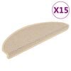 vidaXL Selvklebende trappematter sisal-utseende 15stk 65x21x4 berber
