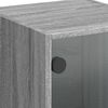 vidaXL Highboard med glassdører grå sonoma 35x37x109 cm