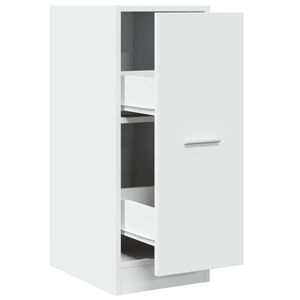 vidaXL Apotekskap hvit 30x41x77,5 cm konstruert tre