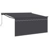 vidaXL Uttrekkbar markise Antrasitt 300 x 250 cm