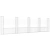 vidaXL Gabionkurv u-formet med 5 stolper 500x20x150 cm jern