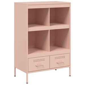 vidaXL Highboard rosa 68x39x101,5 cm stål