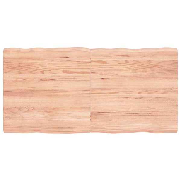 vidaXL Bordplate lysebrun 120x60x(2-4)cm behandlet heltre naturlig
