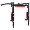 VidaXL Pull Up Bar Dip Stasjon Svart og Rød 89 x 59 x 70 cm