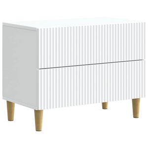 vidaXL Nattbordskap med skuff Hvit 62 x 34,5 x 48 cm Konstruert tre