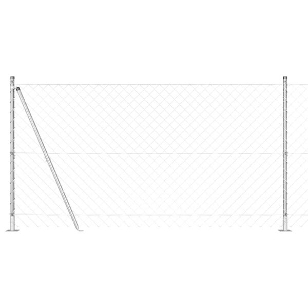 vidaXL Gjerdep&aring;le s&oslash;lv 10 x 1,2 m (60 x 60 mm netting) St&aring;l