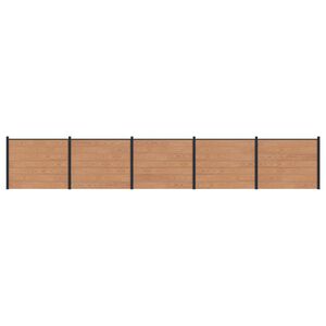 vidaXL Gjerdeplate 5 pcs WPC og Aluminium Brun
