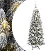 vidaXL Kunstig juletre Hvit 150 cm PVC og plast og st&aring;l og PE