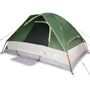 vidaXL Kuppeltelt for camping 4 personer gr&oslash;nn vanntett
