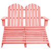 vidaXL Adirondack hagestol og ottoman 2-seters heltre rosa
