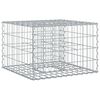 vidaXL Gabion hevet seng 60 x 60 x 40 cm Galvanisert St&aring;l s&oslash;lv