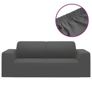 vidaXL 2-seters sofaovertrekk polyester antrasitt
