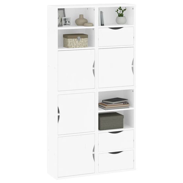 vidaXL Sideskap 4 stk ODDA hvit 40x24x79 cm heltre furu
