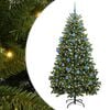 vidaXL Kunstig juletre 180 cm 300 LED-lys Varmhvit PVC og st&aring;l Gr&oslash;nn