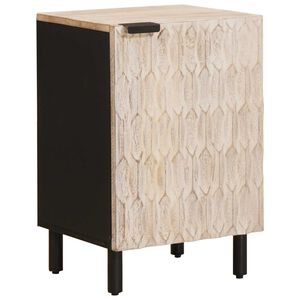 vidaXL Baderomsskap med hylle Hvit 38 x 33 x 58 cm Massiv mango tre