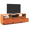 vidaXL TV-benk voksbrun 140x37x50 cm heltre furu