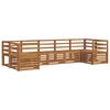 vidaXL Sofasett 7 pcs Naturlig Solid akasietre
