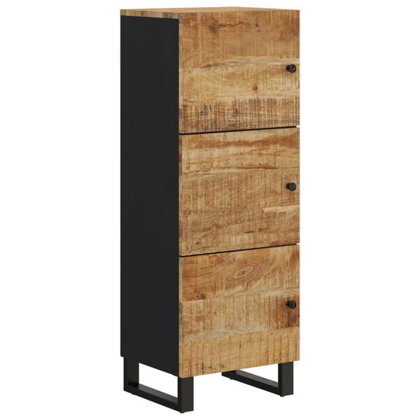 vidaXL Highboard med 3 d&oslash;rer 40x33x110 cm heltre mango og jern